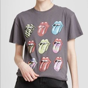 Target Rolling Stones Multi Logo Short Sleeve Graphic Boyfriend T-Shirt
